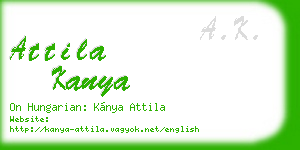 attila kanya business card